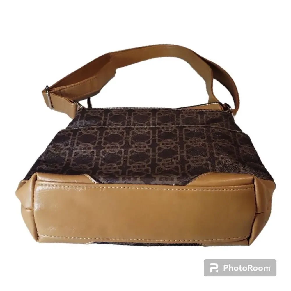 Treviso Brown Faux Leather Shoulder Bag